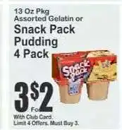 Key Food Snack Pack Pudding 4 Pack offer