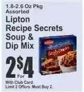 Key Food Lipton Recipe Secrets Soup & Dip Mix offer