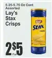 Key Food Lay's Stax crisps offer