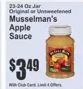 Key Food Musselman's Apple Sauce offer