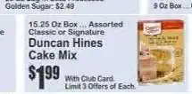 Key Food Duncan Hines Cake Mix offer