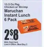 Key Food Maruchan Instant Lunch 6 Pack offer