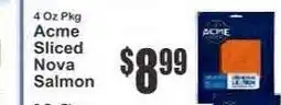 Key Food Acme Sliced Nova Salmon offer