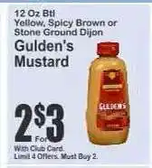 Key Food Gulden's Mustard offer