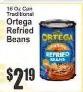 Key Food Ortega Refried Beans offer