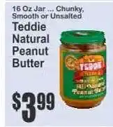 Key Food Teddie Natural Peanut Butter offer