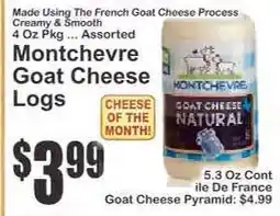 Key Food Montchevre Goat Cheese Logs offer