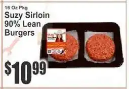 Key Food Suzy Sirloin 90% Lean Burgers offer