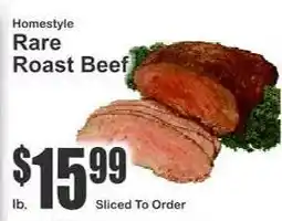 Key Food Homestyle Rare Roast Beef offer
