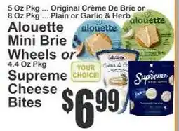 Key Food Alouette Mini Brie Wheels or Supreme Cheese Bites offer