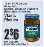 Key Food Vlasic Pickles offer