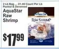 Key Food AquaStar Raw Shrimp offer