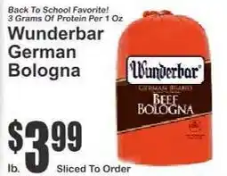 Key Food Wunderbar German Bologna offer