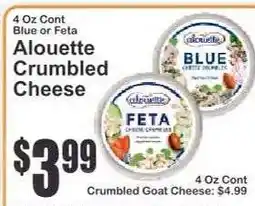 Key Food Alouette Crumbled Cheese offer