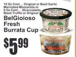 Key Food BelGioioso Fresh Burrata Cup offer