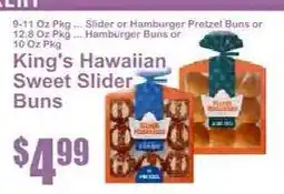 Key Food King's Hawaiian Sweet Slider Buns offer