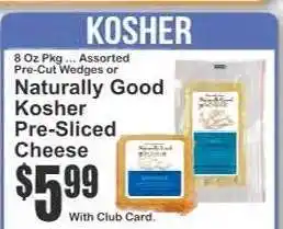 Key Food Naturally Good Kosher Pre-Sliced Cheese offer