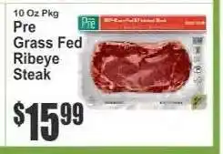 Key Food Pre Grass Fed Ribeye Steak offer
