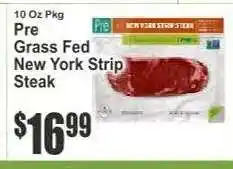 Key Food Pre Grass Fed New York Strip Steak offer