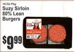 Key Food Suzy Sirloin 80% Lean Burgers offer