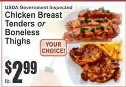 Key Food Chicken Breast Tenders or Boneless Thighs offer