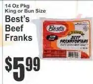 Key Food Best's Beef Franks offer