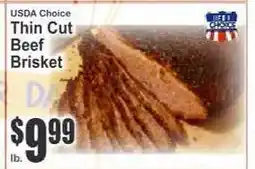 Key Food USDA Choice Thin Cut Beef Brisket offer