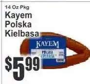 Key Food Kayem Polska Kielbasa offer