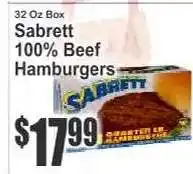 Key Food Sabrett 100% Beef Hamburgers offer