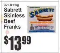 Key Food Sabrett Skinless Beef Franks offer