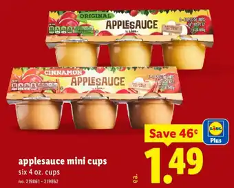 Lidl applesauce mini cups