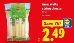 Lidl Mildred mozzarella string cheese offer