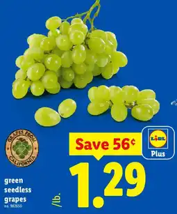 Lidl Lidl Plus green seedless grapes offer
