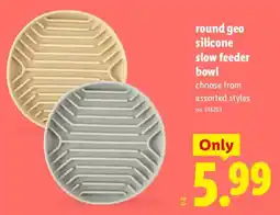 Lidl Round geo silicone slow feeder bowl offer