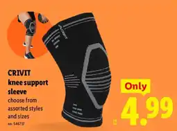 Lidl Crivit knee support sleeve offer