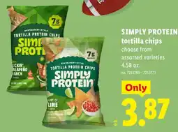 Lidl Simply protein tortilla chips offer