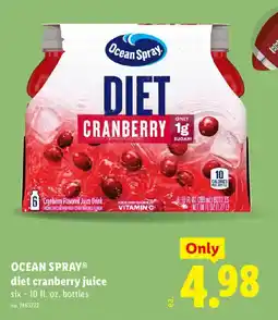 Lidl Ocean Spray diet cranberry juice offer