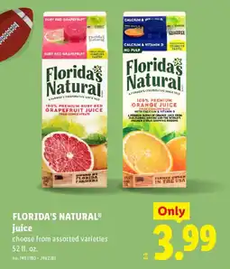 Lidl Florida's Natural juice offer