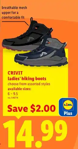 Lidl Crivit ladies' hiking boots offer
