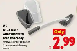 Lidl W5 toilet brush with rubberized head and caddy offer