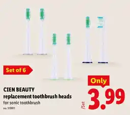 Lidl Cien beauty replacement toothbrush heads for sonic toothbrush offer