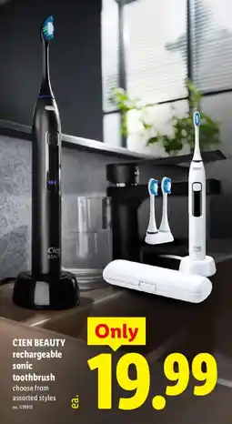 Lidl Cien beauty rechargeable sonic toothbrush offer
