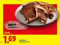 Lidl Smithfield fresh pork spareribs offer