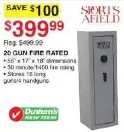 Dunham's Sports Sports Afield 20 Gun Fire Rated Safe offer