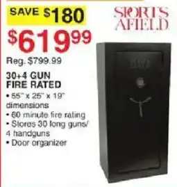 Dunham's Sports Sports Afield 30+4 Gun Fire Rated Safe offer
