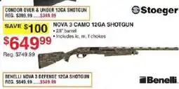 Dunham's Sports Stoeger nova 3 camo 12ga shotgun offer