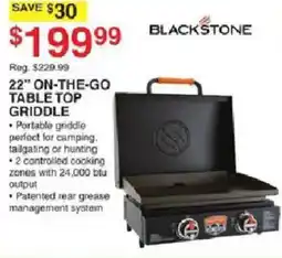 Dunham's Sports Blackstone 22" On-The-Go Table Top Griddle offer