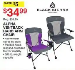 Dunham's Sports Black Sierra Alpha Ventback Hard Arm Chair offer