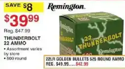 Dunham's Sports Remington thunderbolt 22 ammo offer