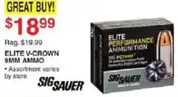 Dunham's Sports Sig Sauer elite v-crown 9mm ammo offer
